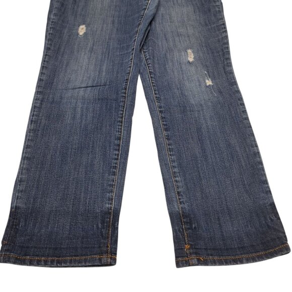 GAP Jeans Boyfriend Fit Blue Distressed Womens Plus Size 16 Low Rise - Picture 9 of 10